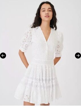 Maje Rayanette A Line Eyelet Dress